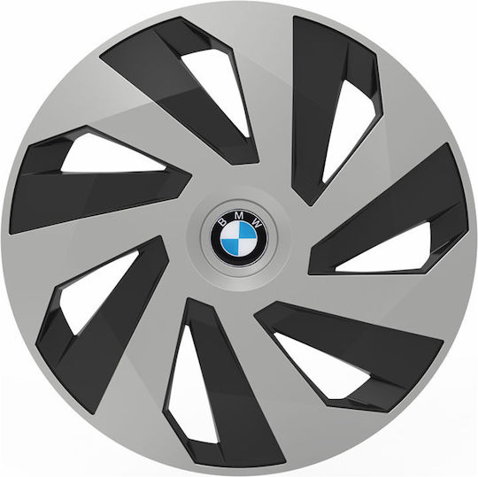 Тасии Трохове Автомобилни Versaco Vector Хромирани Черни 15" Сигнал 3d Метален Bmw 4 Броя