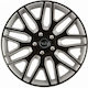 Car Wheel Hubcaps Versaco Dakar Nc Black Silver 16" 3d Metal Logo Opel 4 Pieces