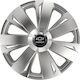 Car Wheel Hubcaps Versaco Energy Rc Silver 14" 3d Metal Logo Chevrolet 4 Pieces