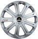 Car Wheel Hubcaps Versaco Evo Silver 15" 3d Metal Logo Isuzu 4 Pieces