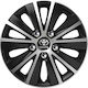 Car Wheel Hubcaps Versaco Paris Black Chrome Silver Bolts 15" 3d Metal Logo Toyota 4 Pieces