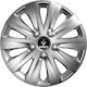 Car Wheel Hubcaps Versaco Rapid Hc Silver 14" 3d Metal Logo Renault 4 Pieces