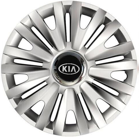 Car Wheel Hubcaps Versaco Royal Rc 14" 3d Metal Logo Kia 4 Pieces