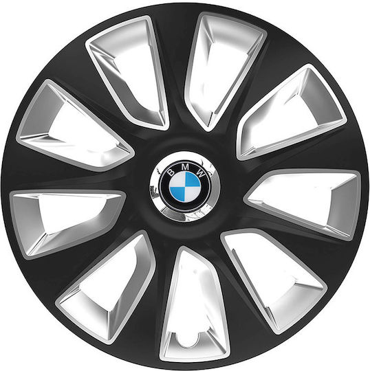 Тасии Трохов Автомобилни Versaco Stratos Rc Черно Хром 16" 3d Метален Емблема Bmw 4 Броя