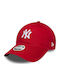 New Era 9twenty New York Yankees Jockey Midi Roșu Închis Pentru Femei