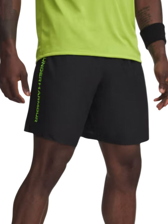 Under Armour Woven Αθλητική Ανδρική Βερμούδα Μαύρο