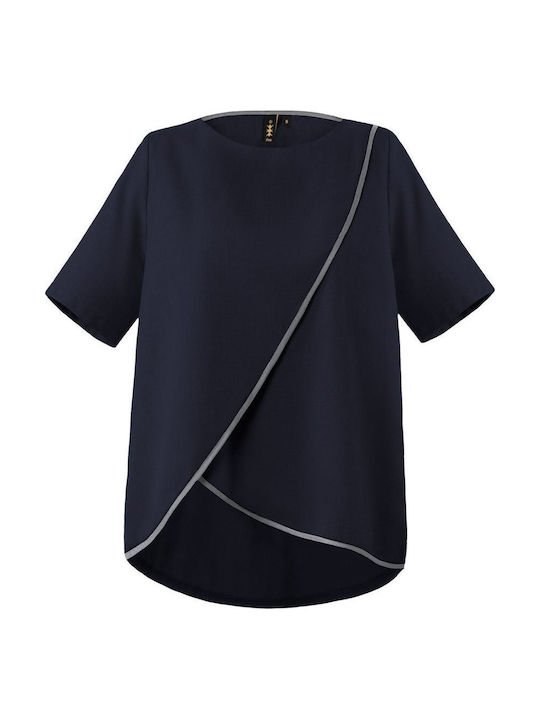 Μπλούζα Κρουαζέ Lucia Navy Blue