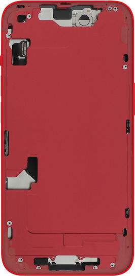 Clappio Komplettes Chassis iPhone 14 Rückglas Kameraobjektive Rote