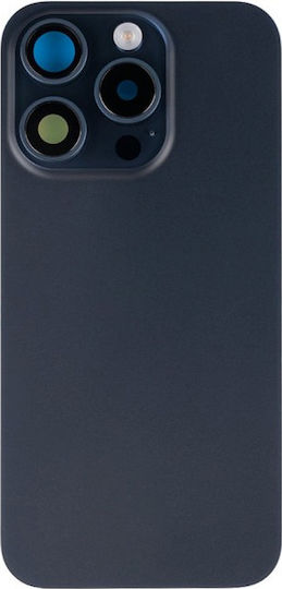 Apple iPhone 15 Pro Spate Sticlă NFC Cadru Cameră Mărită Albastru Titan Compatibil
