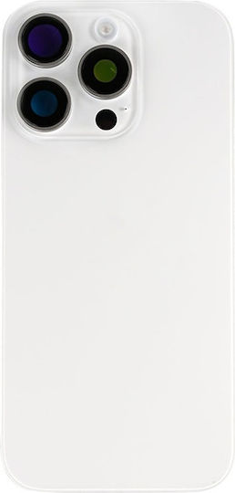 Apple iPhone 16 Pro Max Carcasă Spate Sticlă NFC Cadru Cameră Mărită Alb Titan Compatibil