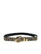Damen Gürtel Breite Elastisch Gold 3088-Leopard