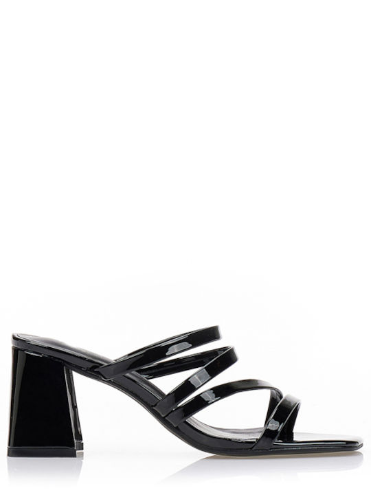 Tsoukalas Damen Pantoletten aus Lackleder mit C...