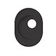 Türknopf Sicherheit 290 Schwarz Matt 62x82mm