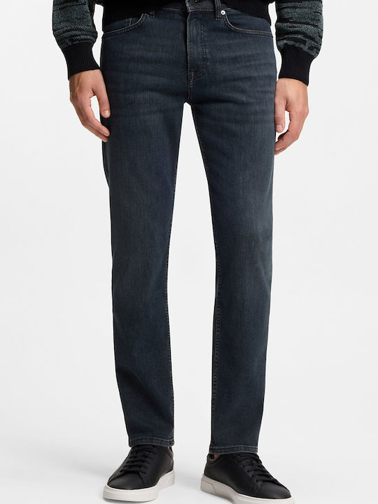 Re.maine Men's Elastic Jeans Pants with Regular Tapered Fit Dark Blue