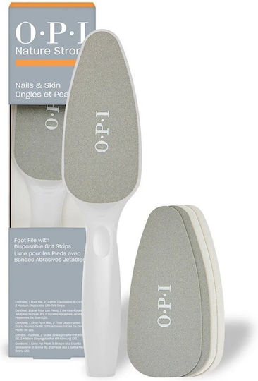 Opi Nature Strong Nails & Skin Foot File 1xfile 2xstrips 80-grit & 2xstrips 120-grit 5pcs