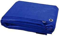 Universal Waterproof Tarp 5x8 M 80g/m² Density Metal Fastening Rings Blue Color