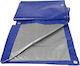 Wasserdicht Planen 5x8m 140g/m² Dichte Befestigungsringe Blau Grau