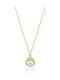 Bijou Box Necklace from Gold Plated Steel with Pearls & Zircon