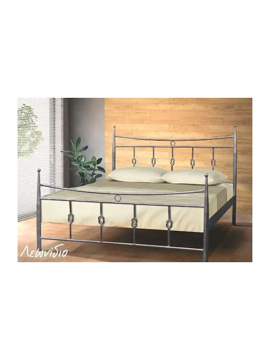 Leoniado Metallbett Einzel Grau für Matratze 10...
