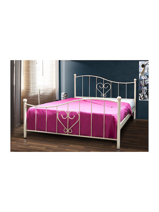 Pat Single Metalic Gri Pentru Saltea 100x200cm
