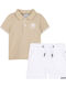 Kids Set with Shorts Summer 2pcs Beige