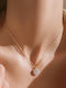 Prince Silvero Rosette Necklace Made of Gold Plated Silver