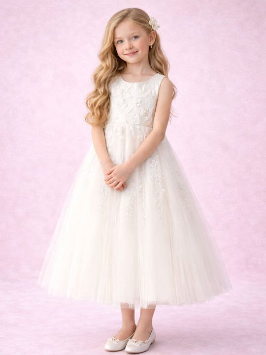 Memoirs Children's Dress Tulle Ivory Coast Memoirs Children's Dress Tulle Ivory Coast