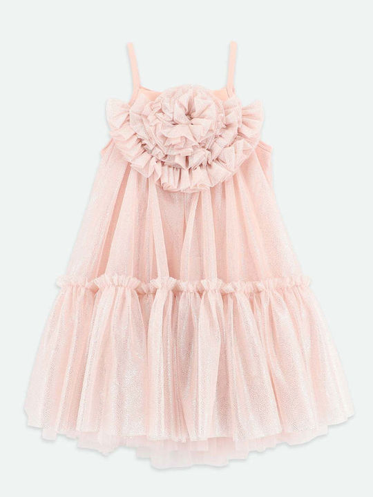 Girls Dress Sleeveless Tulle Sweet Blush
