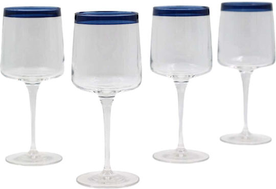 Hermia Set of White Wine Glasses Glass White 320ml 4 Pieces