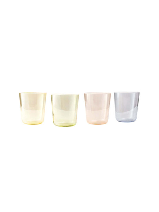 Hermia Set Brillen Wasser aus Glas 315ml 4Stücke
