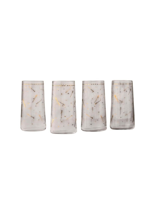 Hermia Set Wasserbrillen aus Glas in Weißer Farbe 520ml 4 Stück
