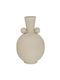 Cream Metallic Round Vase 24x24x38.5cm