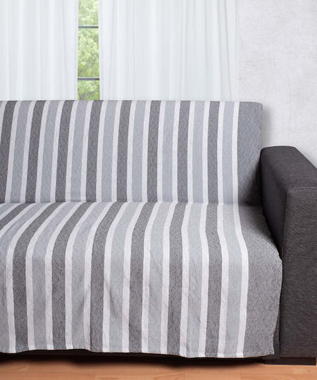 Silk Fashion Sofa Throws 2 Seater 180x250cm Grey