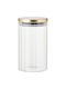 Allgemeine Verwendung Glasvase mit Deckel Transparent 1000ml