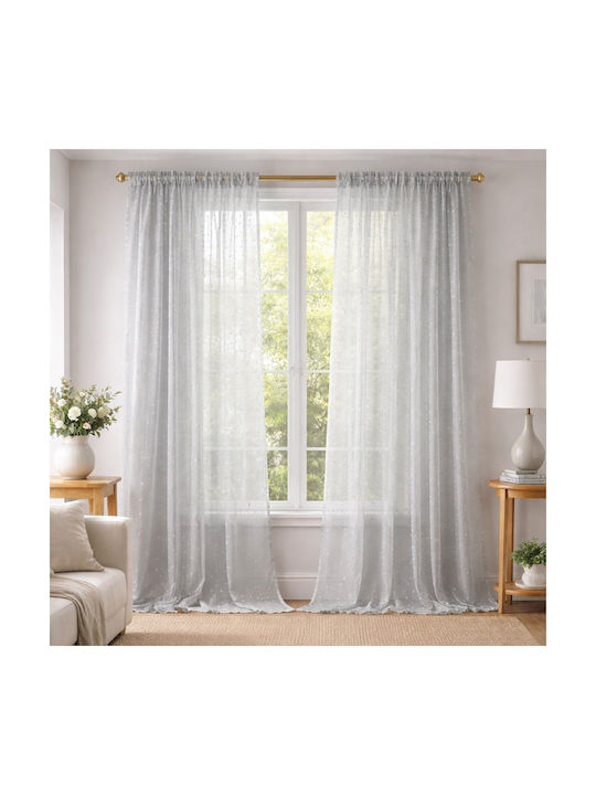 My Home Luxury Window Curtain with Pencil Pleat Gray 280x270cm