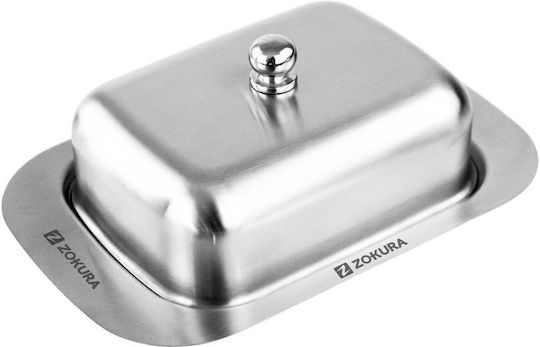 Zokura Farfurie De Unt Metalică Gri