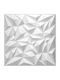 3d Ανάγλυφο Διακοσμητικό Πάνελ Τοίχου Pvc 50cm X 50cm Diamond White 1 Τμχ D101w