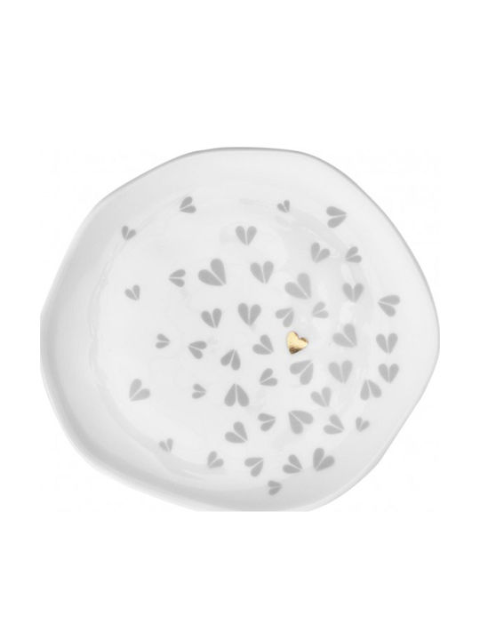 Raeder Decorative Heart Porcelain Platter White 19x19cm