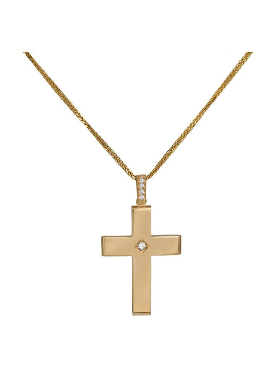 Gold Cross 14K Double Sided