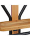Relaxdays Κρεμάστρα Δαπέδου από Bamboo Μαύρη 109x48cm