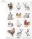 Decoupage Rice Paper Farm Animal Designs A4
