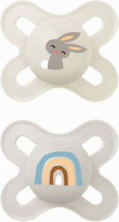 Orthodontic Silicone Pacifiers Bunny / Rainbow for 0-2 Months 2 Pieces