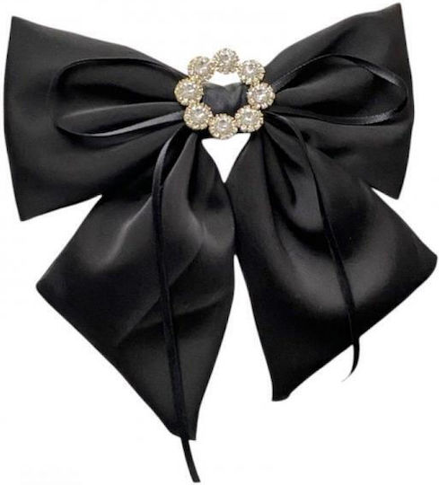 Ecarla Haarspangen Mit Schleife Rhinestones Schwarz Xl Sp441cz