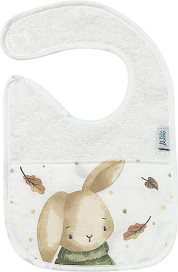 Bunny Bebe Rabbit Baby Lätzchen aus 100% Baumwolle mit Bügelverschluss Weiß