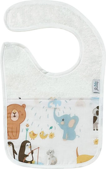 Bunny Bebe Bunny Bebe Σαλιάρα aus 100% Baumwolle mit Bügelverschluss Weiß
