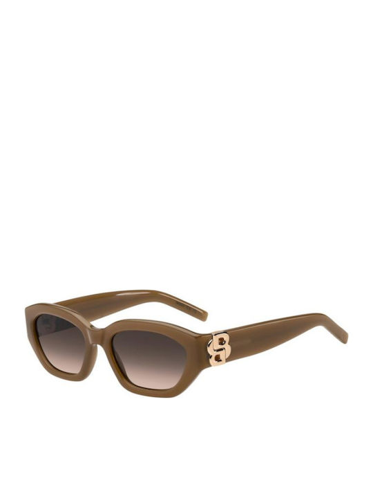 Boss Unisex Sunglasses With Brown Horn-Rimmed F...