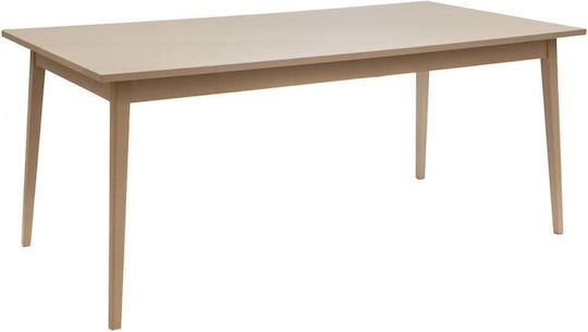 Rose Τραπέζι Τραπεζαρίας Ξύλινο Καφέ 180x90x80εκ.