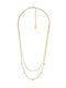Fossil Necklace of Gold Plated Steel