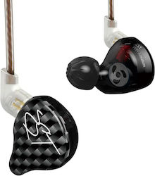 KZ Ακουστικά Ψείρες In Ear Μαύρα
