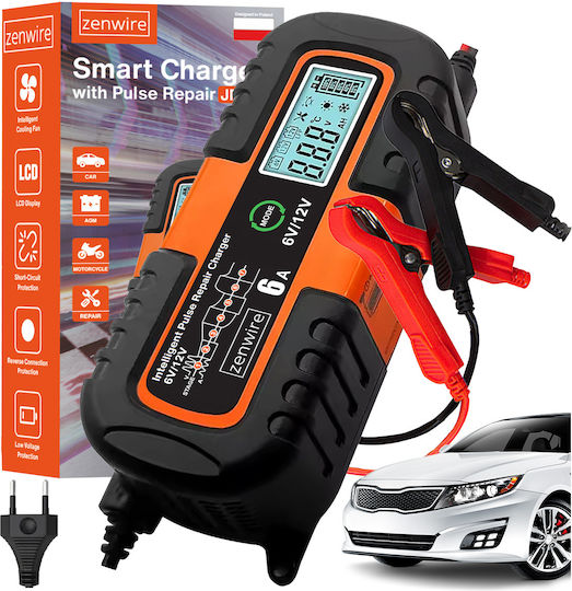 Zenwire JMD-6S Autombatterieladegerät & Motorrad Batterieladegerät 6/12V